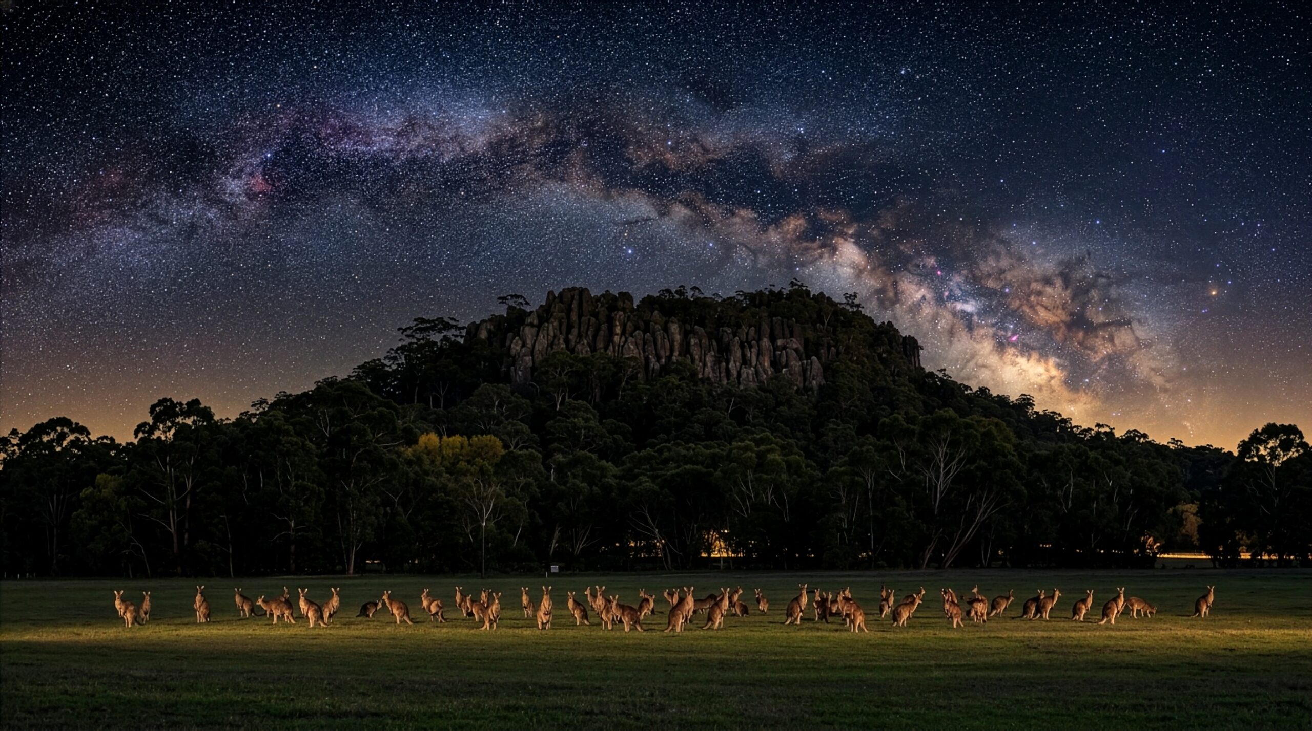 Hanging Rock landscape near Gisborne in the Macedon Ranges